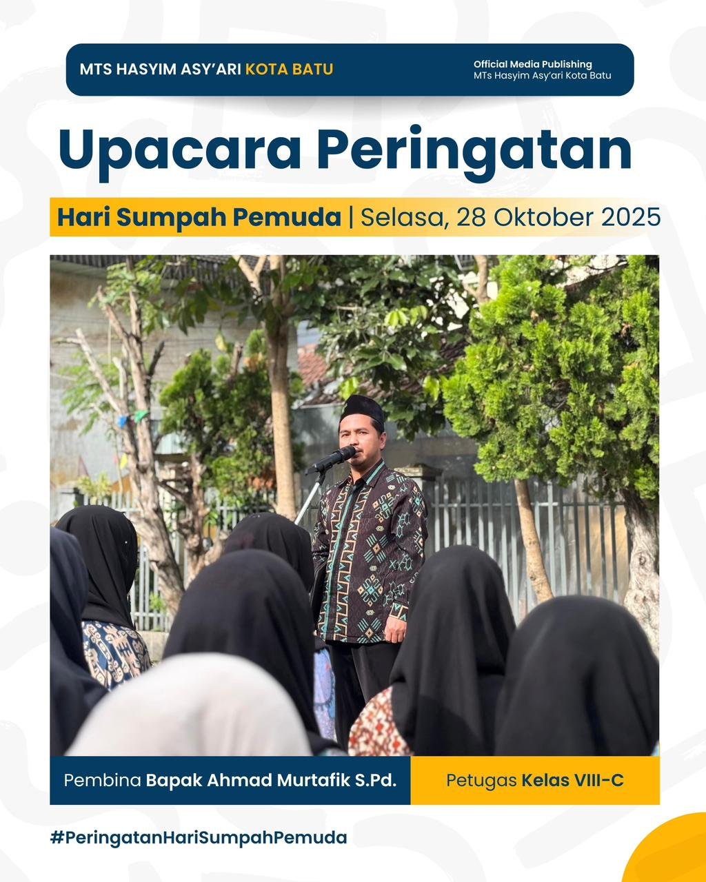 Semangat Sumpah Pemuda Membara di Madrasah Tsanawiyah Hasyim Asy'ari Kota Batu