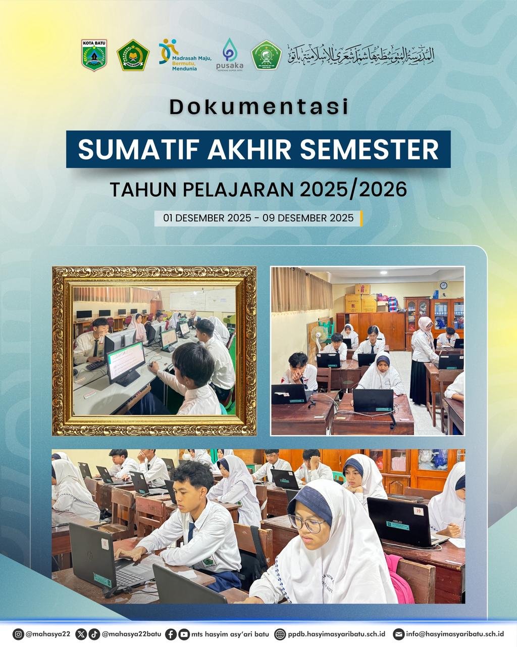 Ujian Dimulai!!! MTs Hasyim Asyari Kota Batu Gelar ASAS Berbasis Komputer: Langkah Nyata Menuju Madrasah Digital